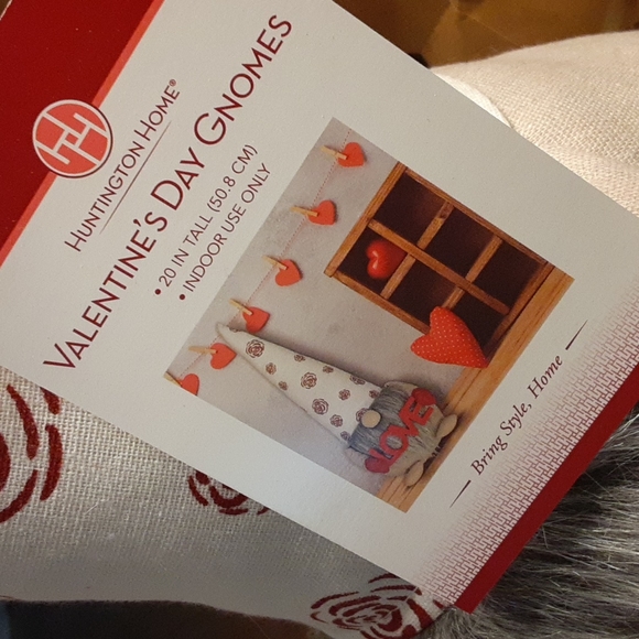 Valentines Day Gnome Plush 20" Tall Huntington Home New - Picture 7 of 7